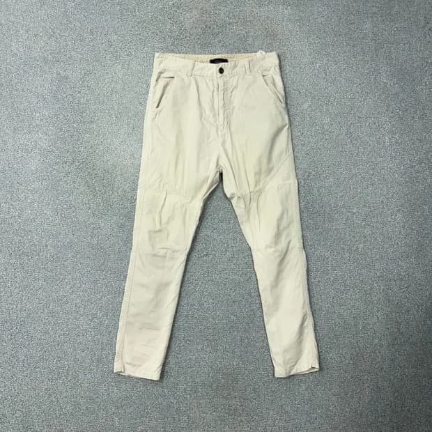 자라 맨 바이커핏 크림 코튼 팬츠 31