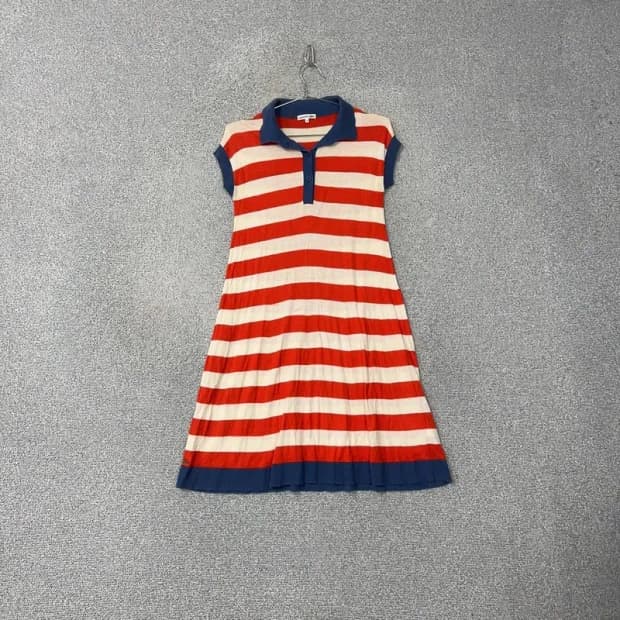 라코스테 스트라이프 레드 원피스 M