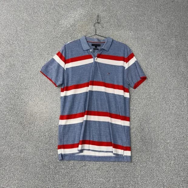 타미힐피거 스트라이프 반팔 카라티 M