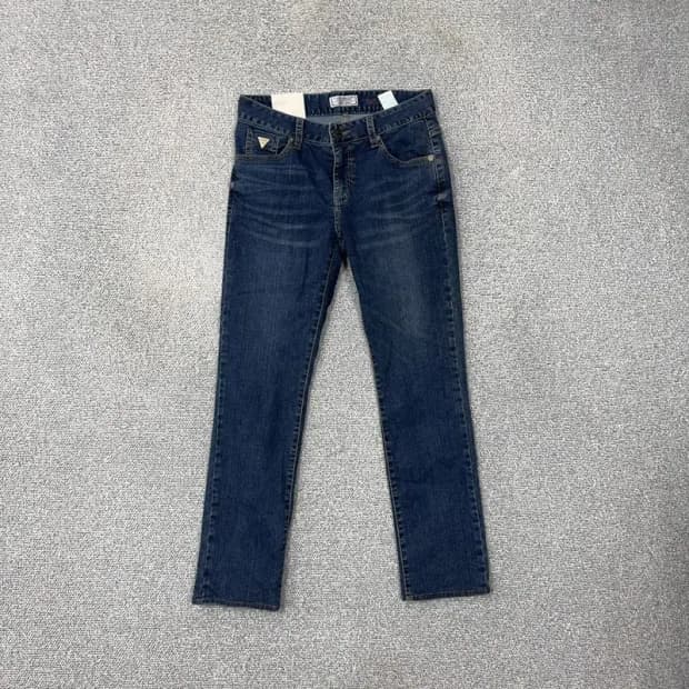 [새상품]게스 삼각로고 데님팬츠 29