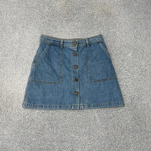 자라 우먼 버튼 데님 스커트 M