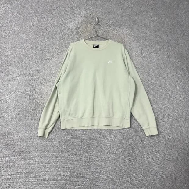 나이키 라이트 그린 로고 캐주얼 맨투맨 L