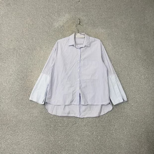 자라 여성 스트라이프 블라우스 셔츠 S