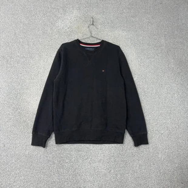 타미힐피거 블랙 캐주얼 맨투맨 L