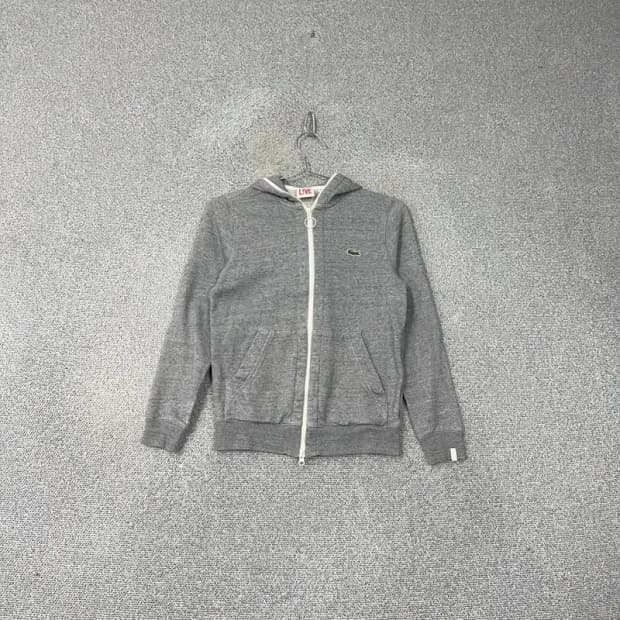 라코스테 그레이 여성 로고 후드집업 85