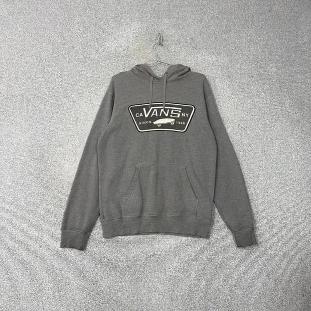 반스 보드 프린팅 로고 오버핏 후드티 S