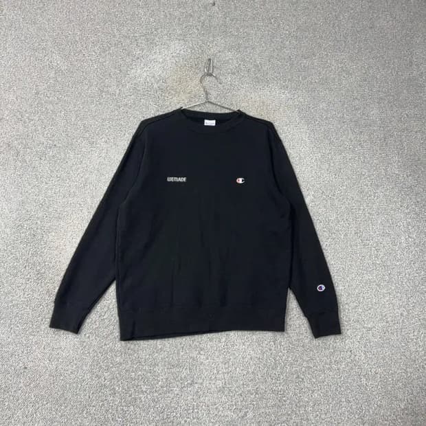 챔피온 블랙 로고 맨투맨 XL