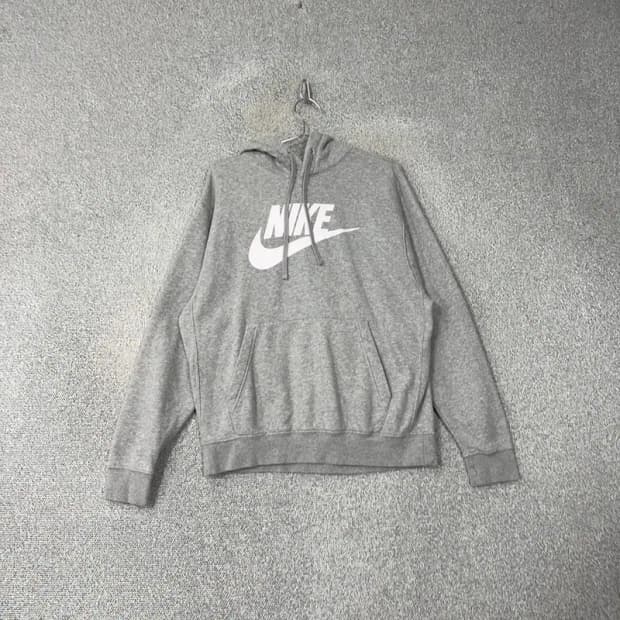 나이키 스우시 로고 그레이 후드티 XL