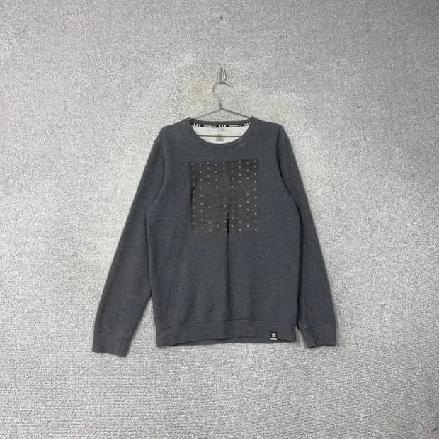 아디다스 프린팅 그레이 맨투맨 100