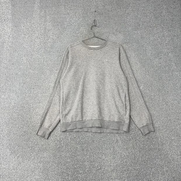 아디다스 불꽃 삼선 라이트 그레이 맨투맨 100