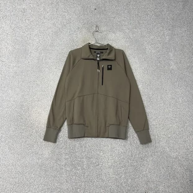 데상트 로고 남성 기능성 카키 집업 자켓 L