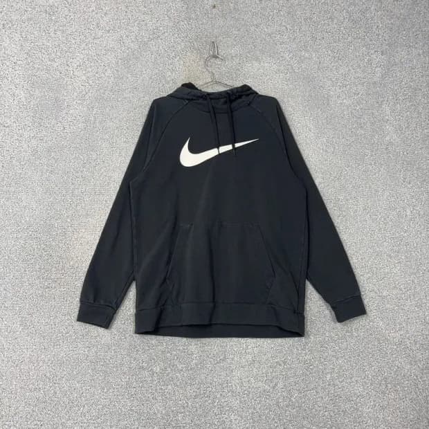 나이키 프린팅 빅스우시 블랙 후드티 L