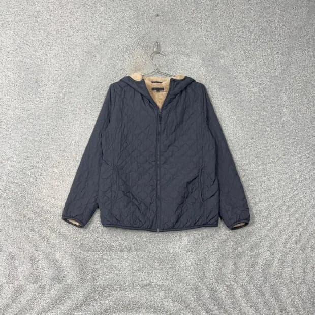 유니클로 보아털 그레이 경량 후드집업 XL