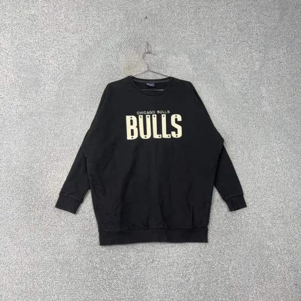 NBA 시카고불스 스펠로고 롱 오버핏 맨투맨 XS