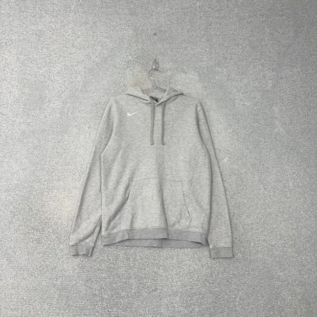 나이키 라이트 그레이 로고 스우시 캐주얼 후드티 M