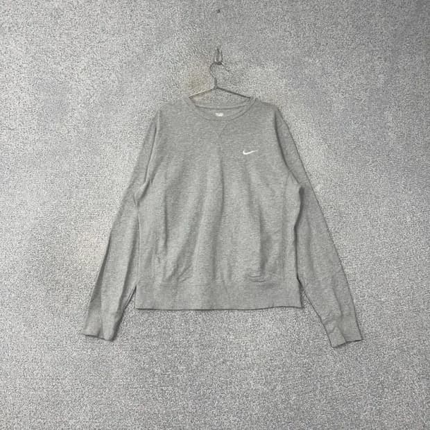 나이키 라이트 그레이 로고 스우시 오버핏 맨투맨 XL