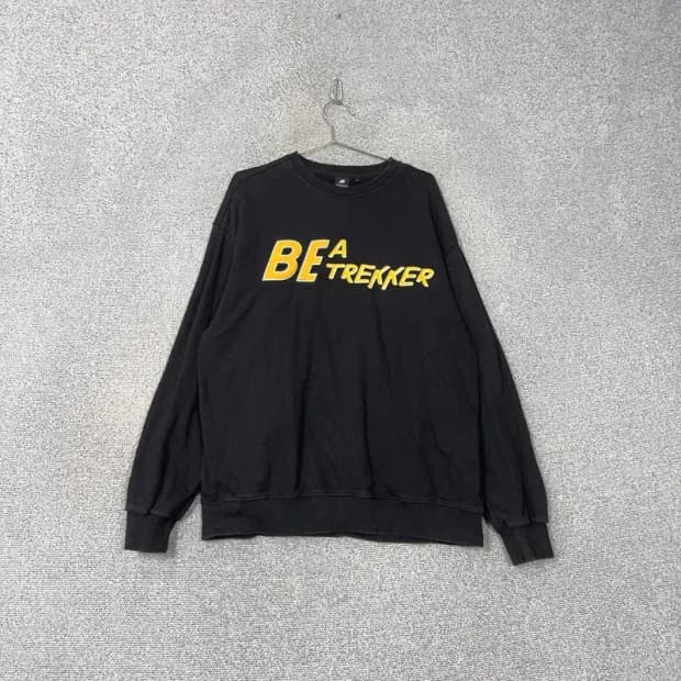 빈폴 프린팅 블랙 캐주얼 맨투맨 105