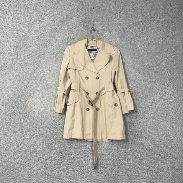 자라 베이지 벨티드 여성 클래식 트렌치 코트 M