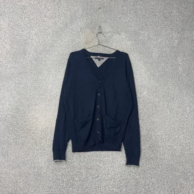 타미힐피거 코튼 네이비 가디건 M