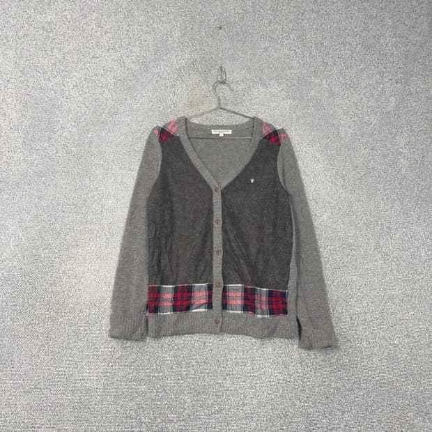 빈폴 그레이 패턴 가디건 95