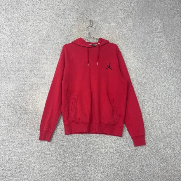 조던 점프맨 로고 레드 후드티 M