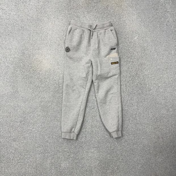 지프 로고 라이트 그레이 조거팬츠 S