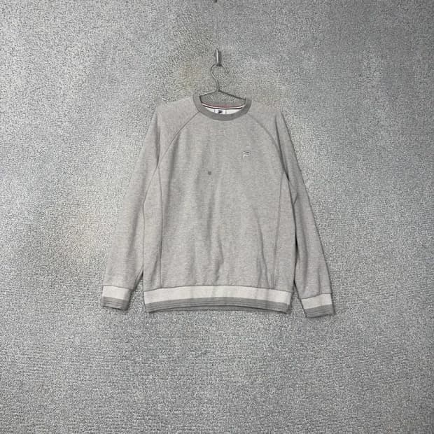 휠라 로고 라이트 그레이 맨투맨 95