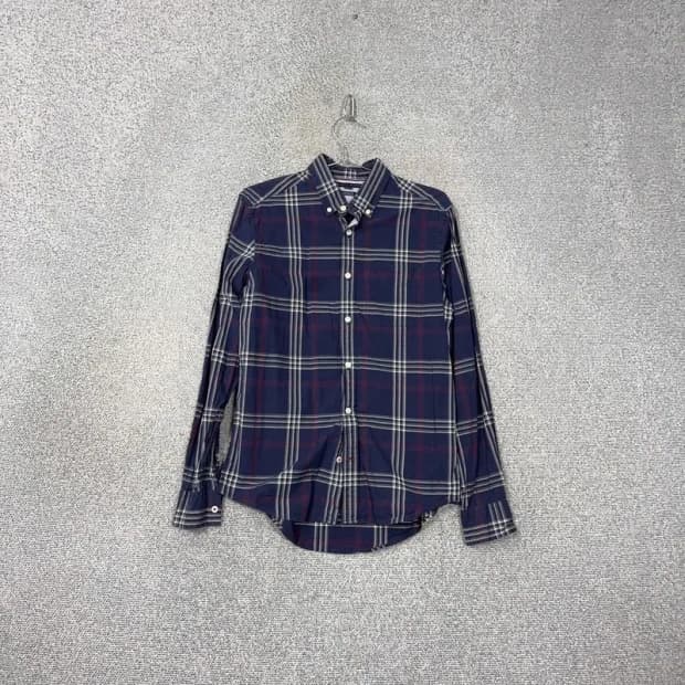 타미힐피거 캐주얼 체크 네이비 셔츠 S