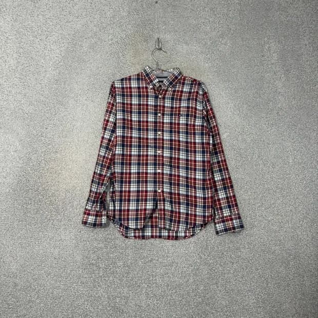 타미힐피거 체크 레드 셔츠 S