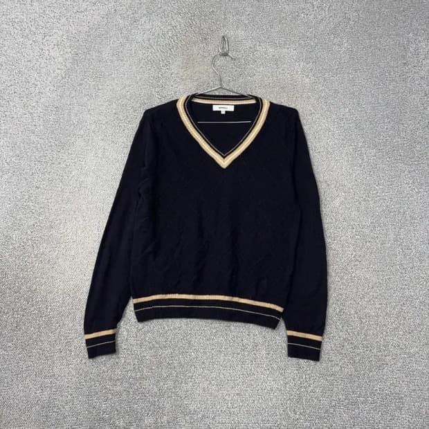 빈폴 남성 브이넥 네이비 울 니트 M