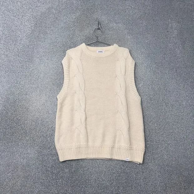 커버낫 캐주얼 크림 니트 조끼 M