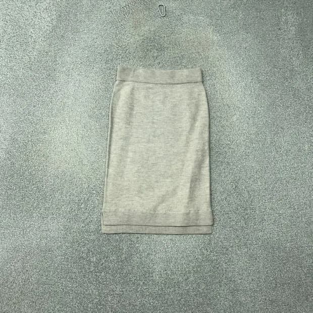 클럽모나코 라이트 그레이 울 니트 스커트 XS
