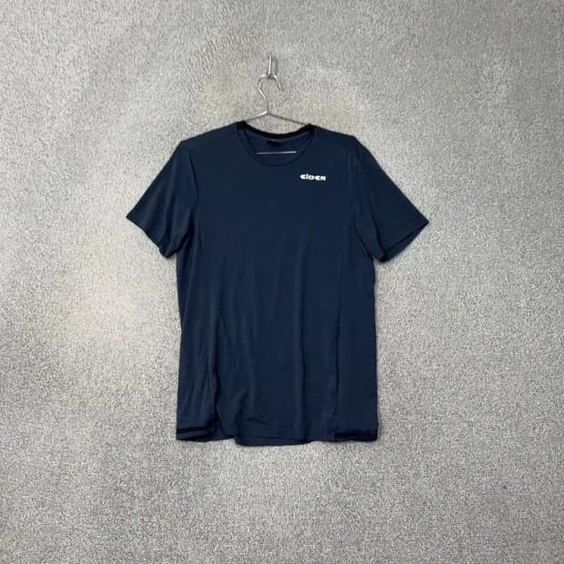 아이더 네이비 로고 기능성 반팔티 100