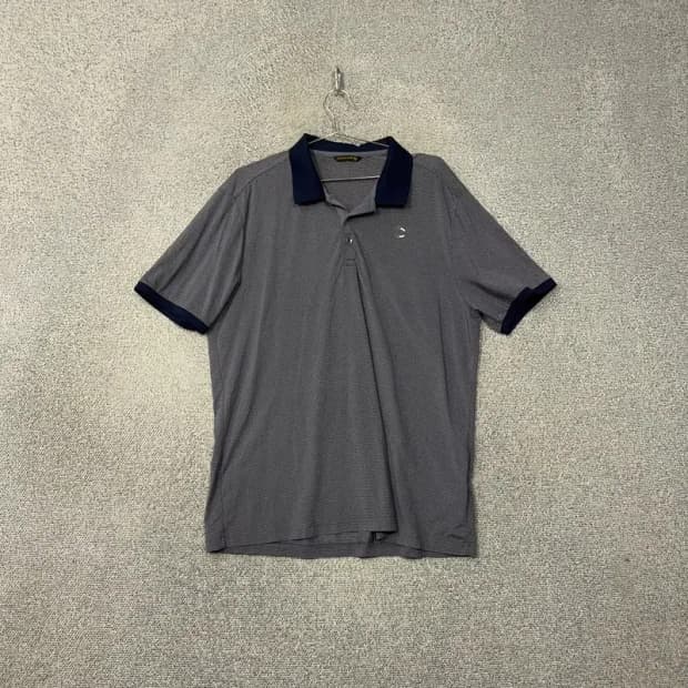 루이까스텔 남성 빅사이즈 골프 스트라이프 그레이 반팔 카라티 115