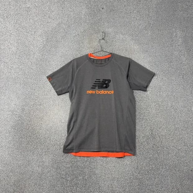 뉴발란스 프린팅 그레이 기능성 반팔티 100