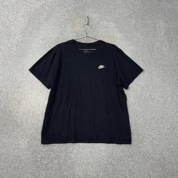 나이키 블랙 로고 스우시 반팔티 XL