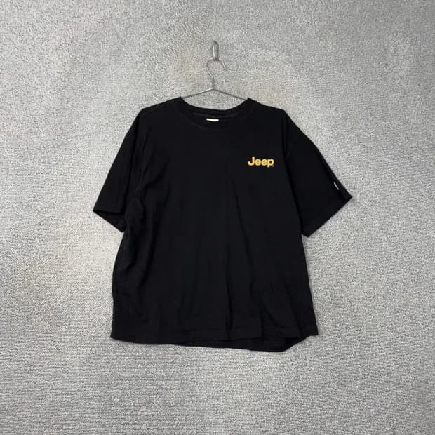 지프 블랙 로고 코튼 반팔티 L
