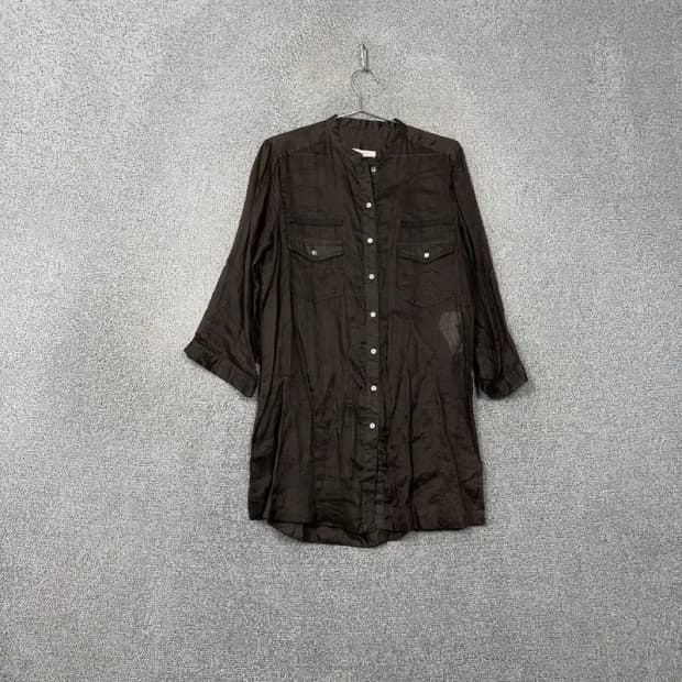 자라 여성 브라운 미니 셔츠 원피스 L