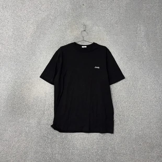 지프 로고 캐주얼 블랙 반팔 티 L