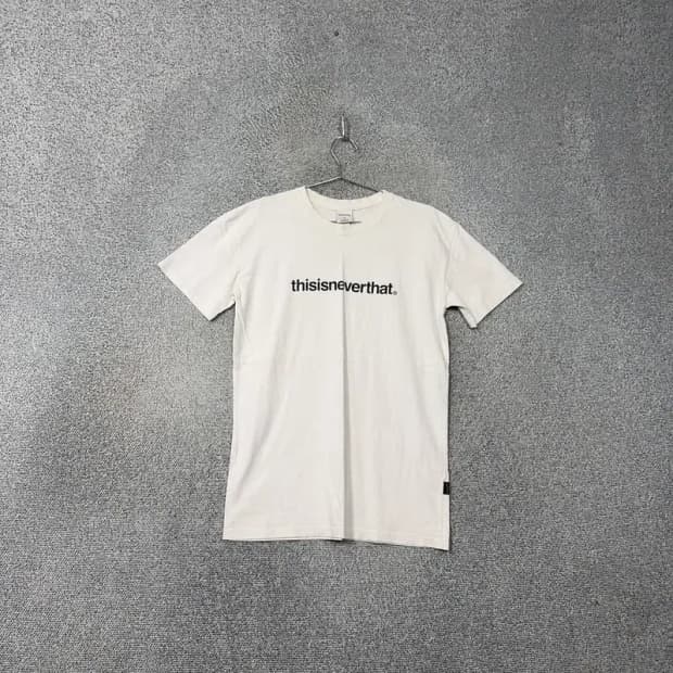 디스이즈네버댓 스펠 로고 프린팅 화이트 반팔 티 S