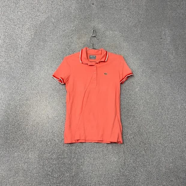 라코스테 여성 코랄 반팔 카라티 90