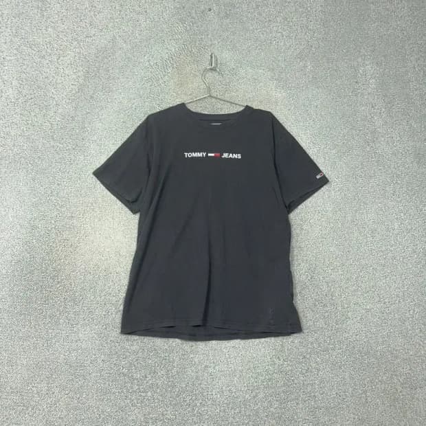 타미 진스 프린팅 그레이 반팔 티 XL