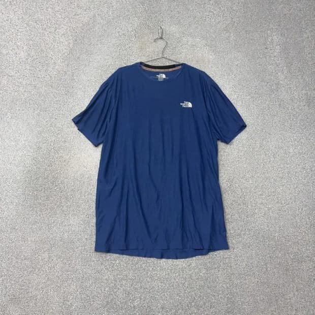 노스페이스 네이비 로고 기능성 운동 반팔티 105