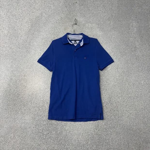 타미힐피거 네이비 로고 남성 반팔 카라티 M