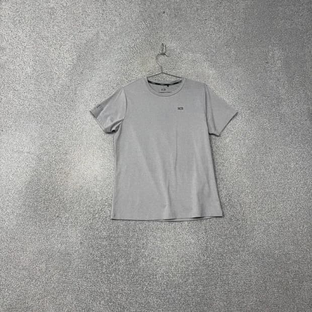 K2 라이트 그레이 로고 기능성 운동 반팔티 100