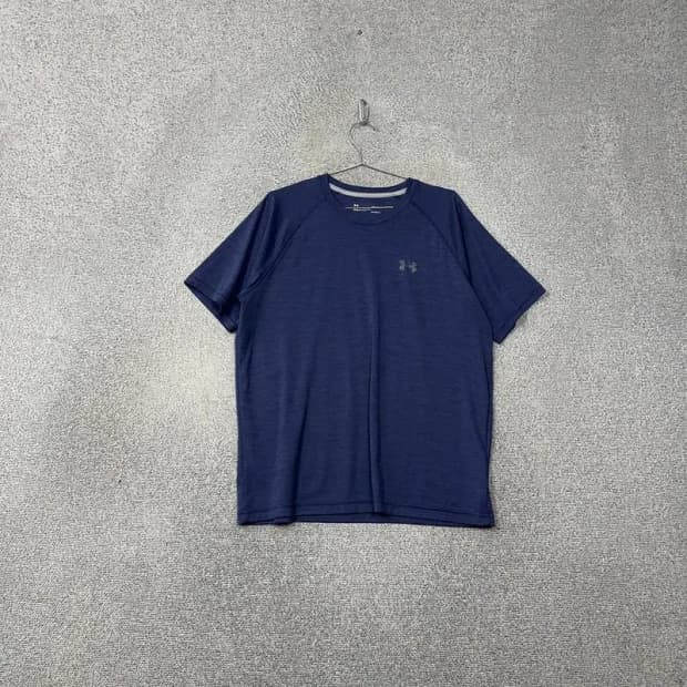 언더아머 네이비 로고 코튼 반팔 티 LG/G/G