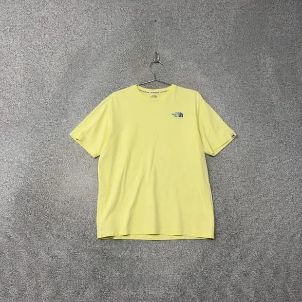 노스페이스 옐로우 로고 남성 기능성 반팔 티 M/95