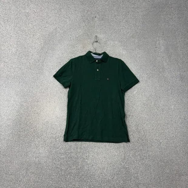 타미힐피거 그린 로고 남성 반팔 카라티 S