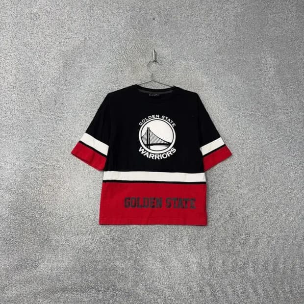 NBA 골든 스테이트 프린팅 빈티지 반팔티 S