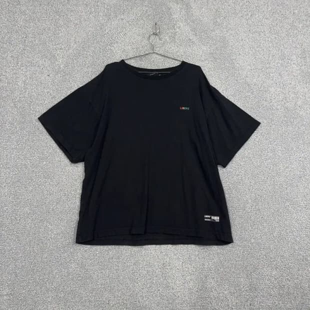 리베레 로고 남성 오버사이즈 블랙 반팔티 L